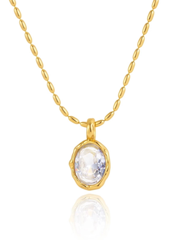 Solene Oval Necklace Water Resistant