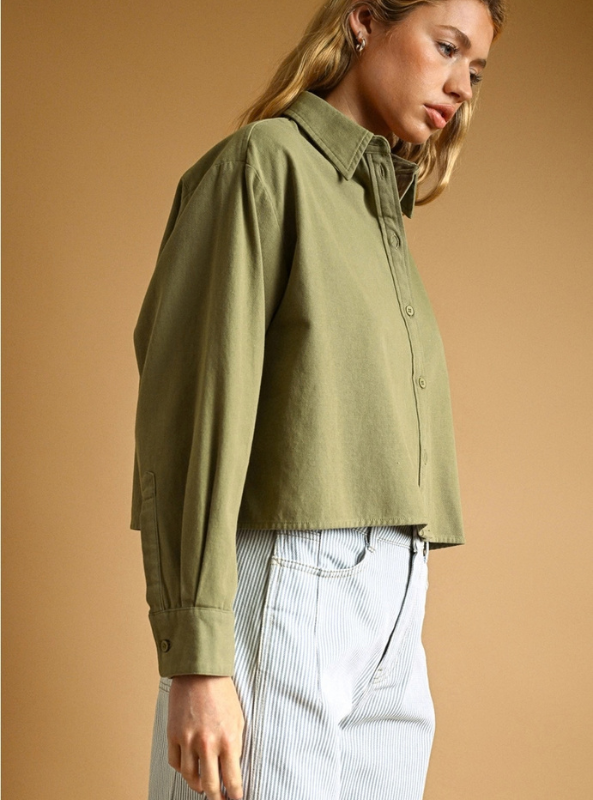 Hannah LS Buttondown Top