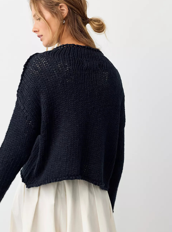 Free People | Opal Rollneck Knit Sweater- Black