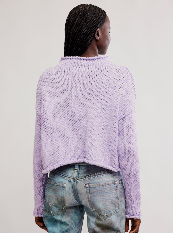 Free People Opal Sweater - Purple Satin