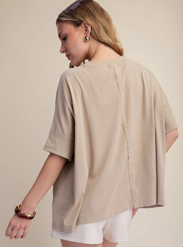 Taupe Oversized Pullover