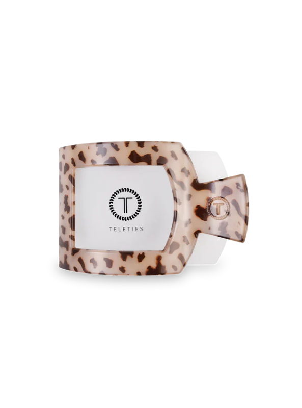 Blonde Tortoise Small Flat Square Clip - Tres Chic Boutique