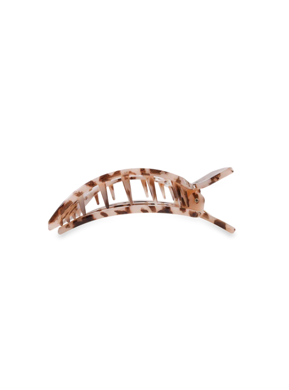 Blonde Tortoise Small Flat Square Clip - Tres Chic Boutique