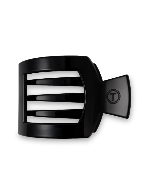 Jet Black Small Flat Square Clip - Tres Chic Boutique