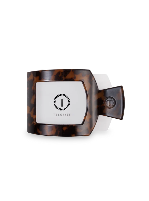 Tortoise Medium Flat Square Clip - Tres Chic Boutique