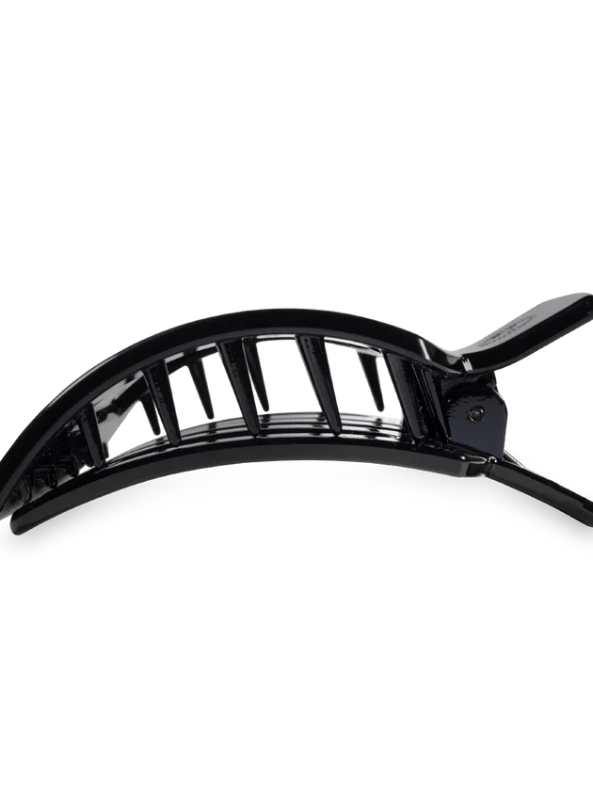Jet Black Medium Flat Square Clip - Tres Chic Boutique