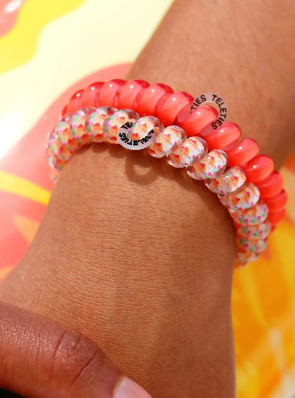Coral Craze Large Hair Ties - Tres Chic Boutique