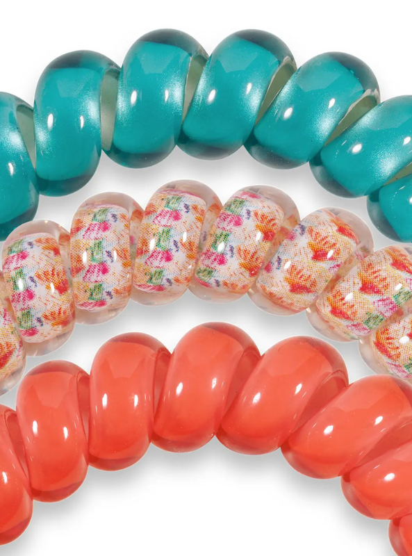 Coral Craze Large Hair Ties - Tres Chic Boutique