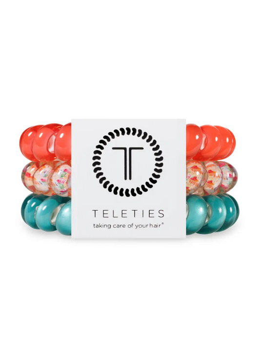 Coral Craze Large Hair Ties - Tres Chic Boutique