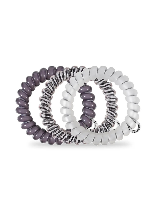 Silver Flames Large Hair Ties - Tres Chic Boutique