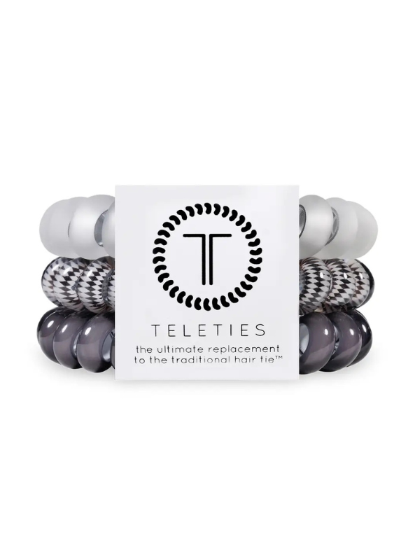 Silver Flames Large Hair Ties - Tres Chic Boutique