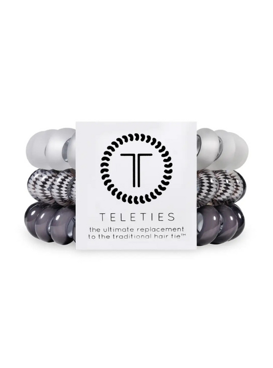 Silver Flames Large Hair Ties - Tres Chic Boutique