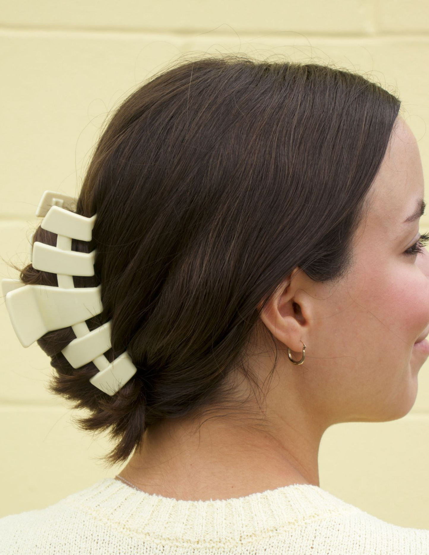 Classic Hair Clip - Butter Yellow - Large - Tres Chic Boutique