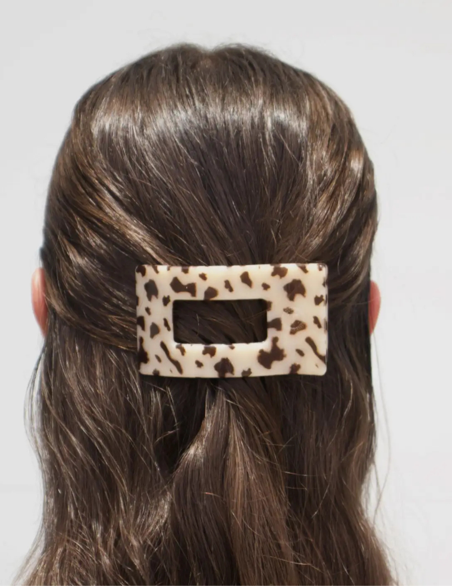 Flat Rectangle Hair Clip - Blonde Tortoise - Small