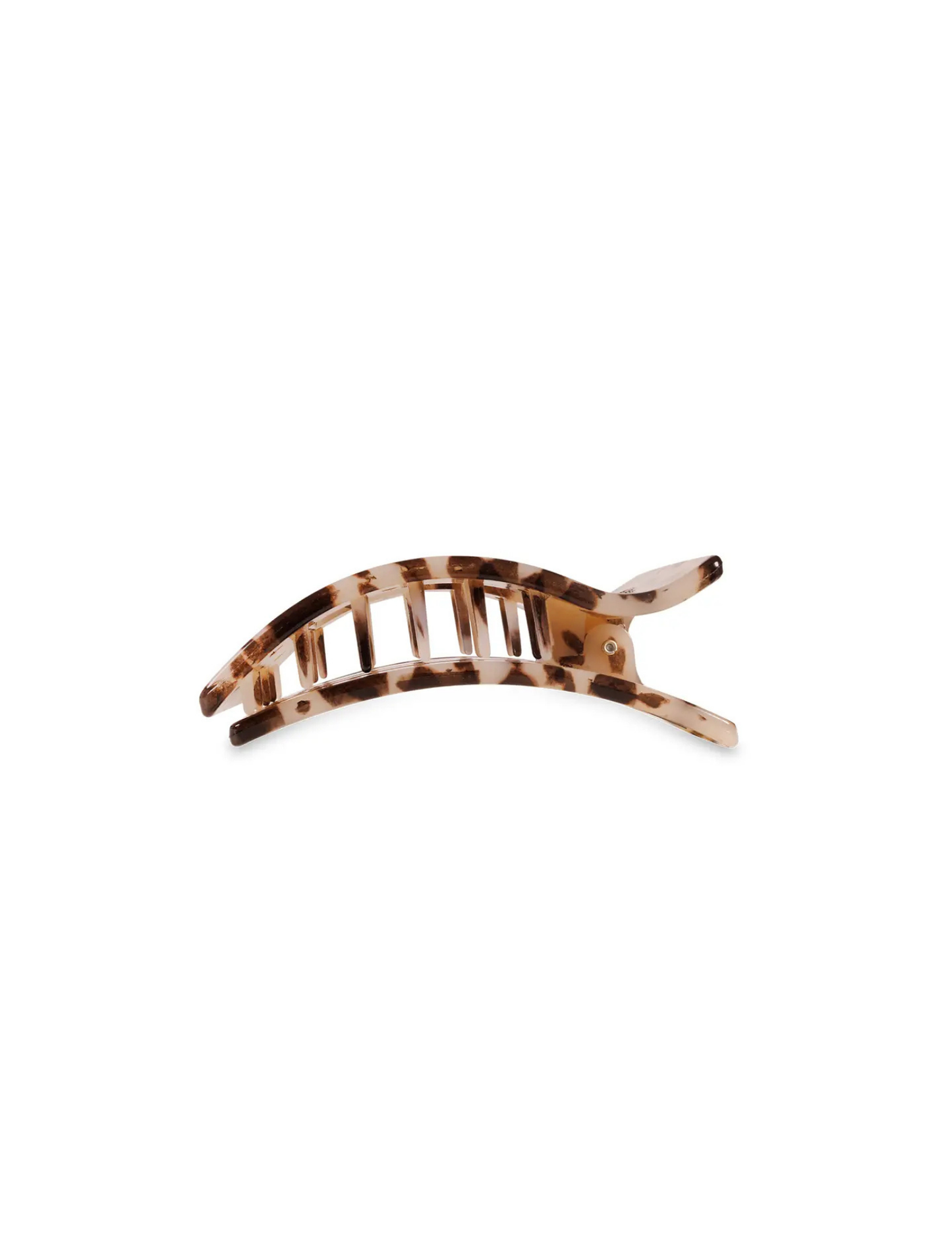 Flat Rectangle Hair Clip - Blonde Tortoise - Small
