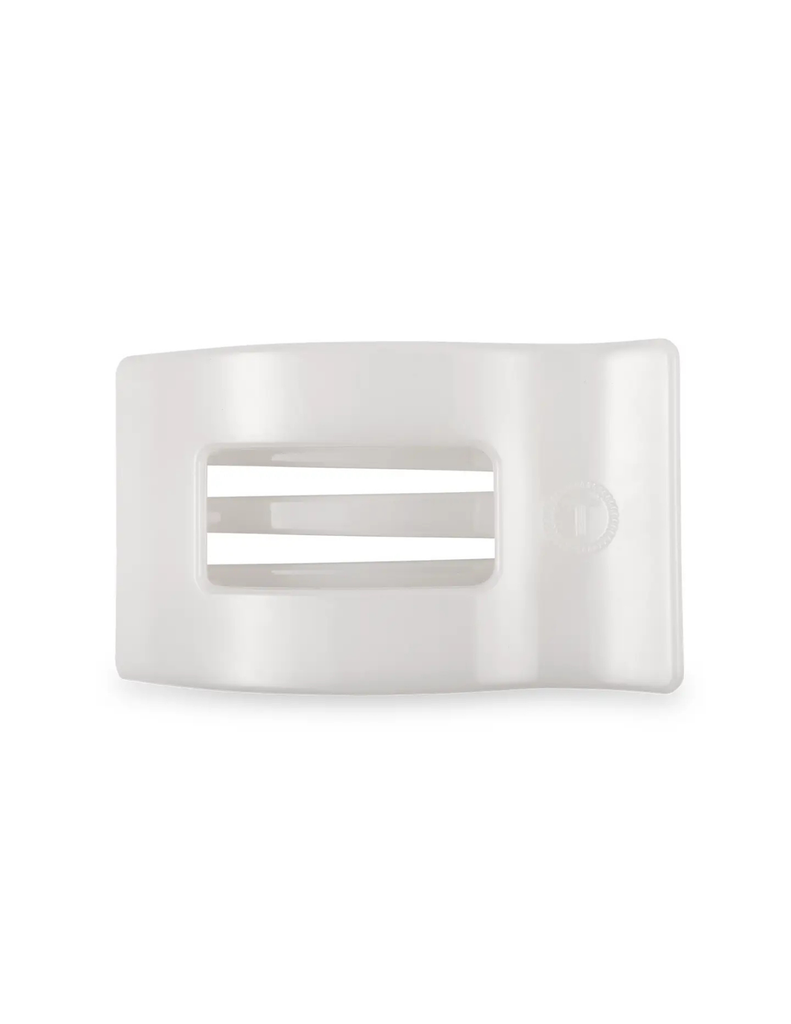 Flat Rectangle Hair Clip - Coconut White - Medium - Tres Chic Boutique