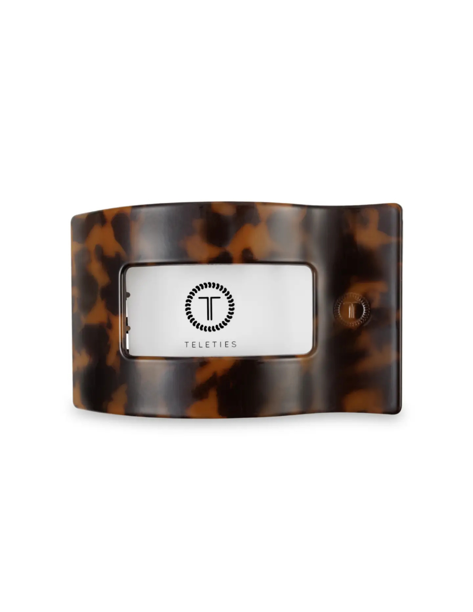 Flat Rectangle Hair Clip - Tortoise - Medium - Tres Chic Boutique