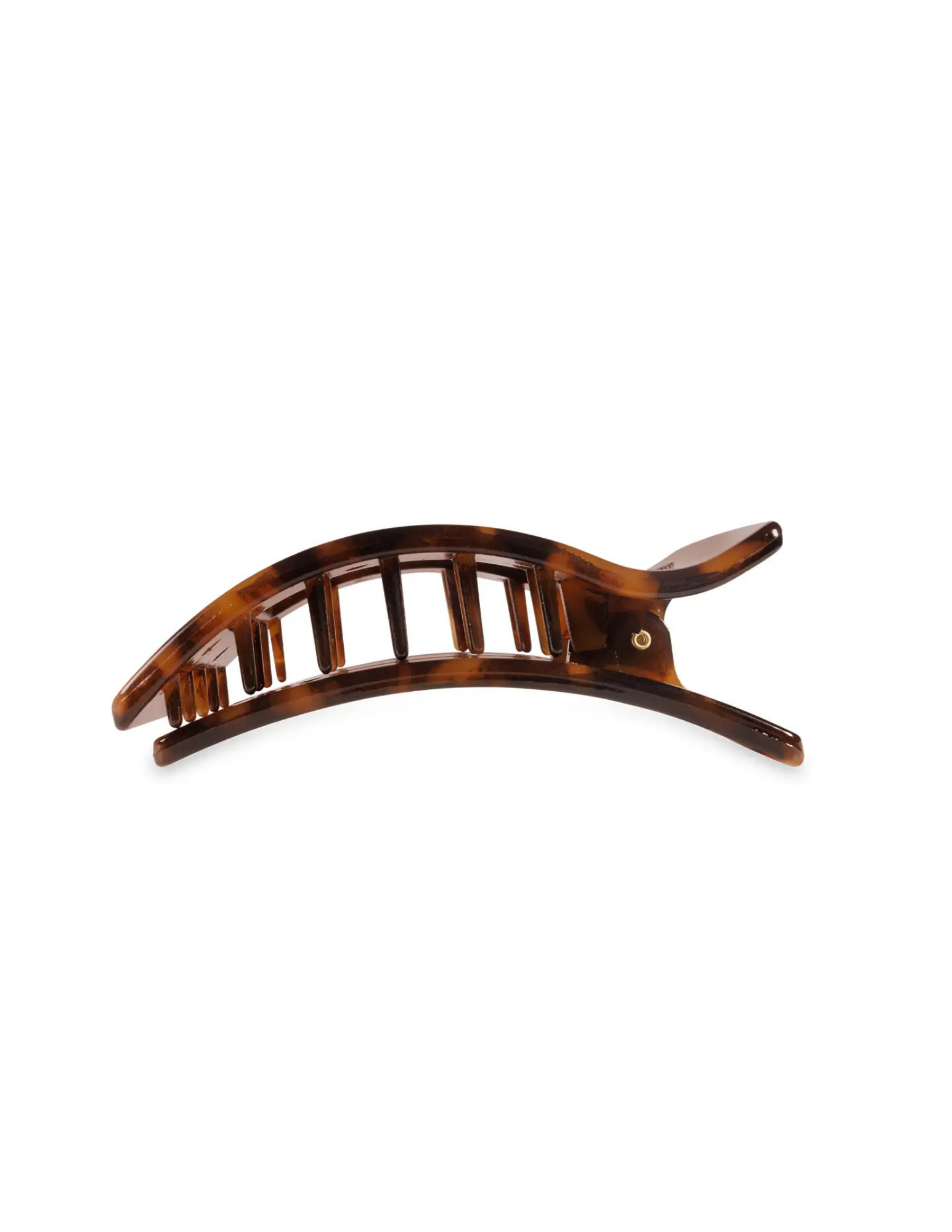 Flat Rectangle Hair Clip - Tortoise - Medium - Tres Chic Boutique