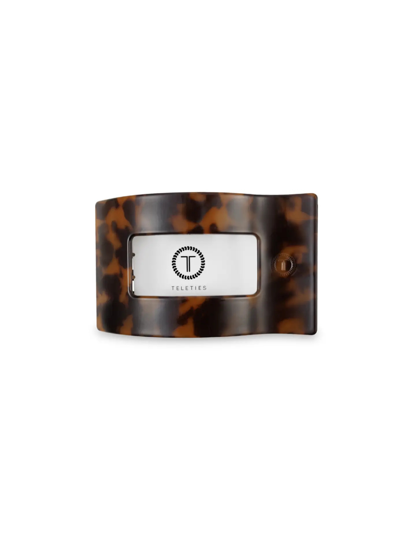 Flat Rectangle Hair Clip - Tortoise - Small