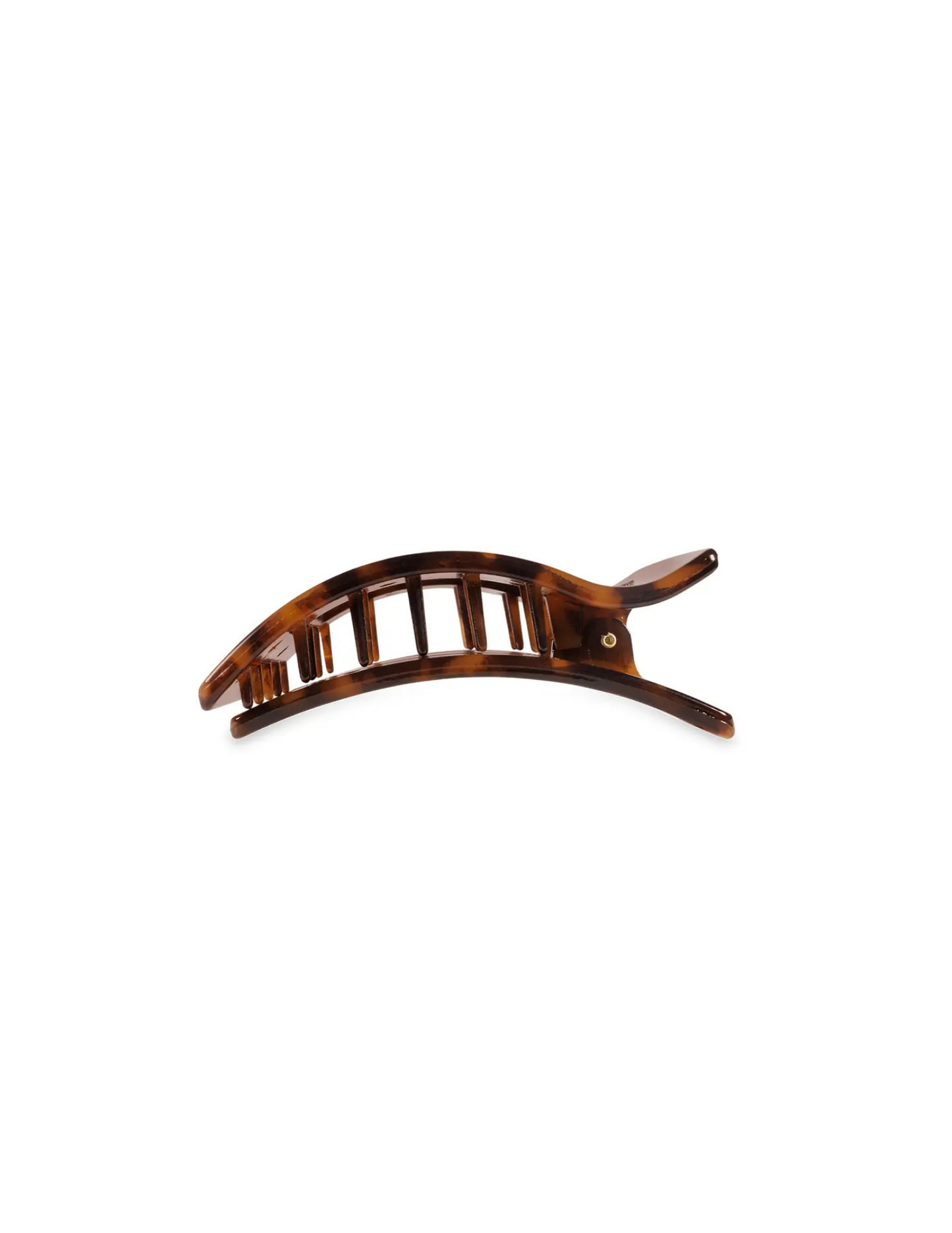 Flat Rectangle Hair Clip - Tortoise - Small