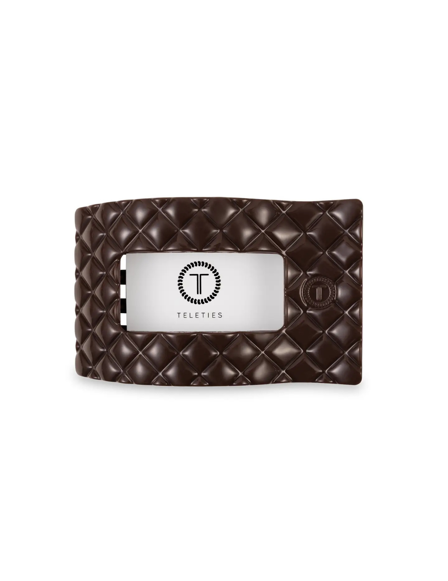 Flat Rectangle Hair Clip - Truly Taupe Quilted - Medium