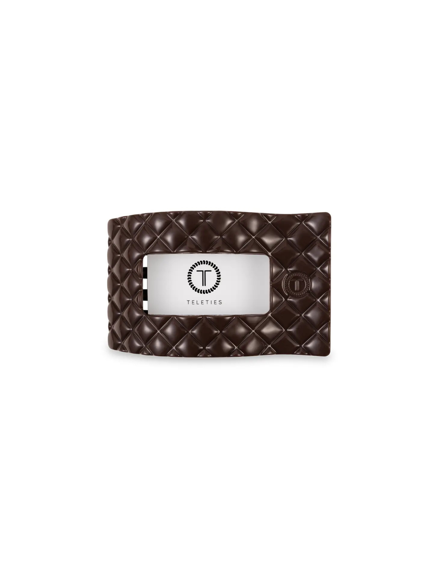 Flat Rectangle Hair Clip - Truly Taupe Quilted - Small