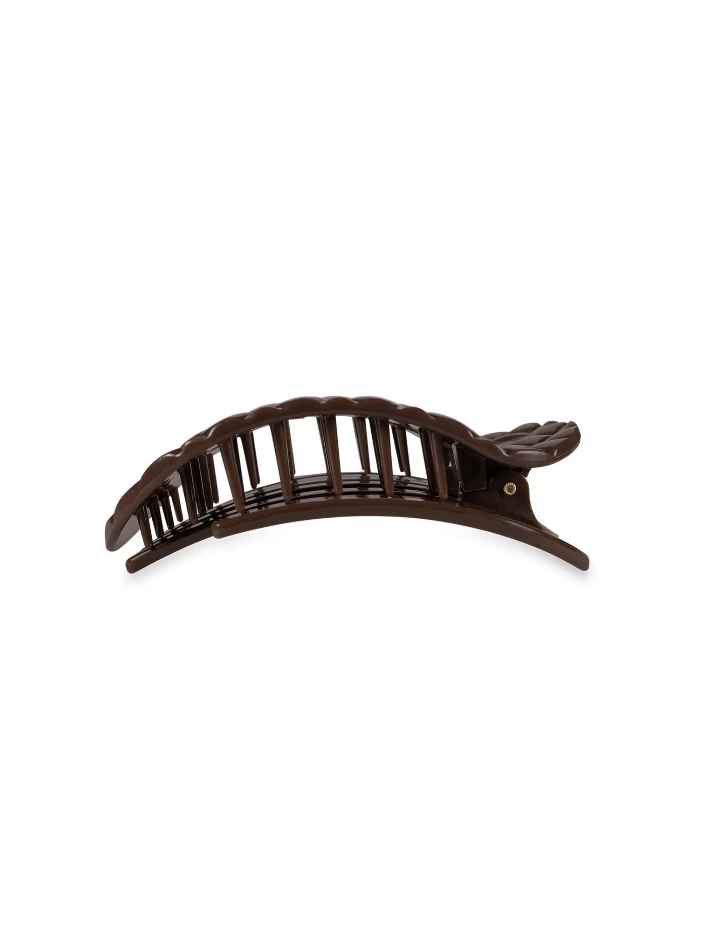 Flat Round Hair Clip - Truly Taupe Quilted- Medium