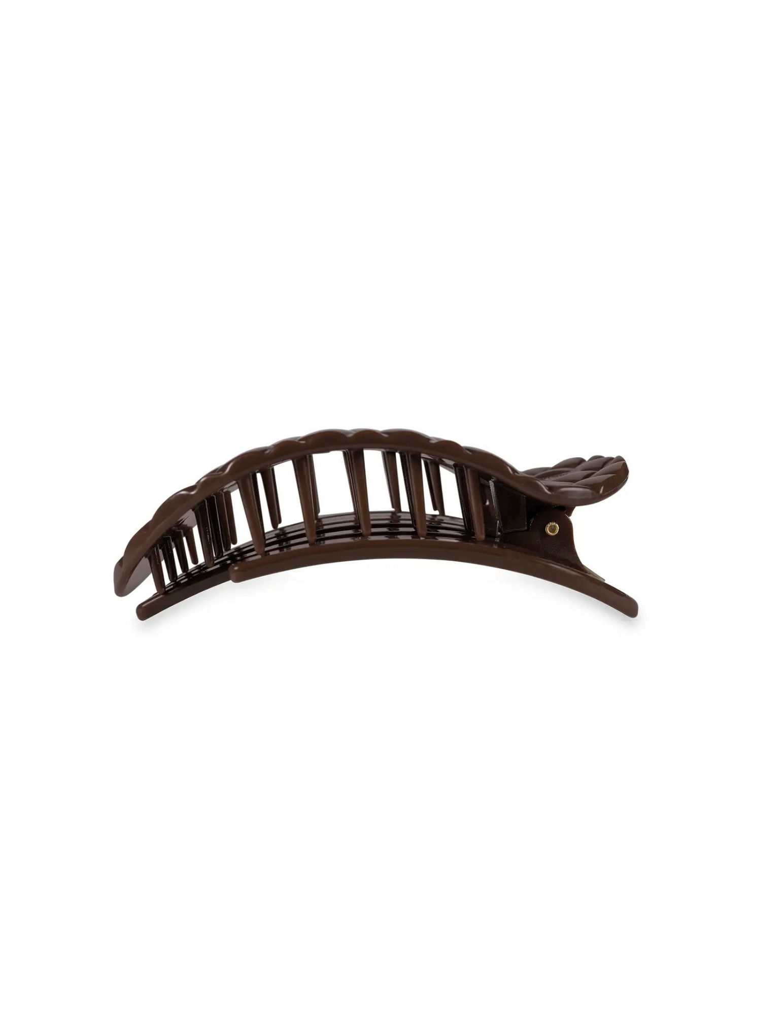 Flat Round Hair Clip - Truly Taupe Quilted- Medium - Tres Chic Boutique