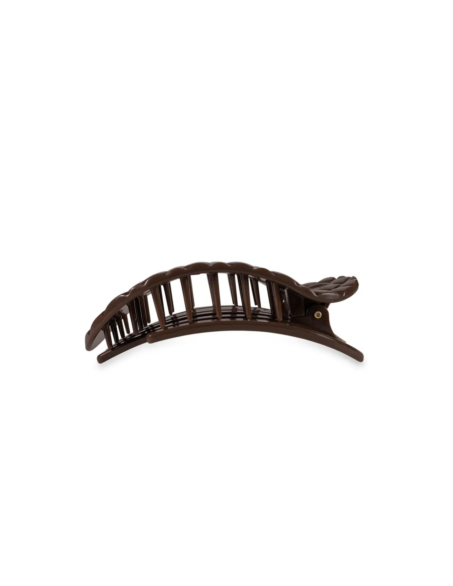 Flat Round Hair Clip - Truly Taupe Quilted- Small - Tres Chic Boutique