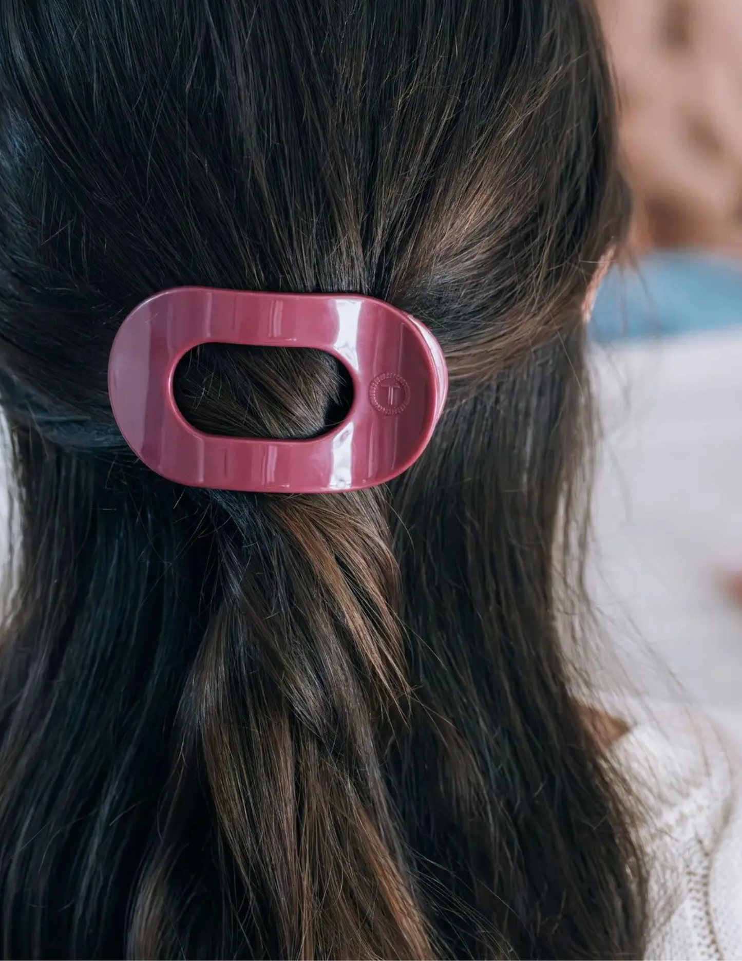 Flat Round Hair Clip - Wild Side - Small