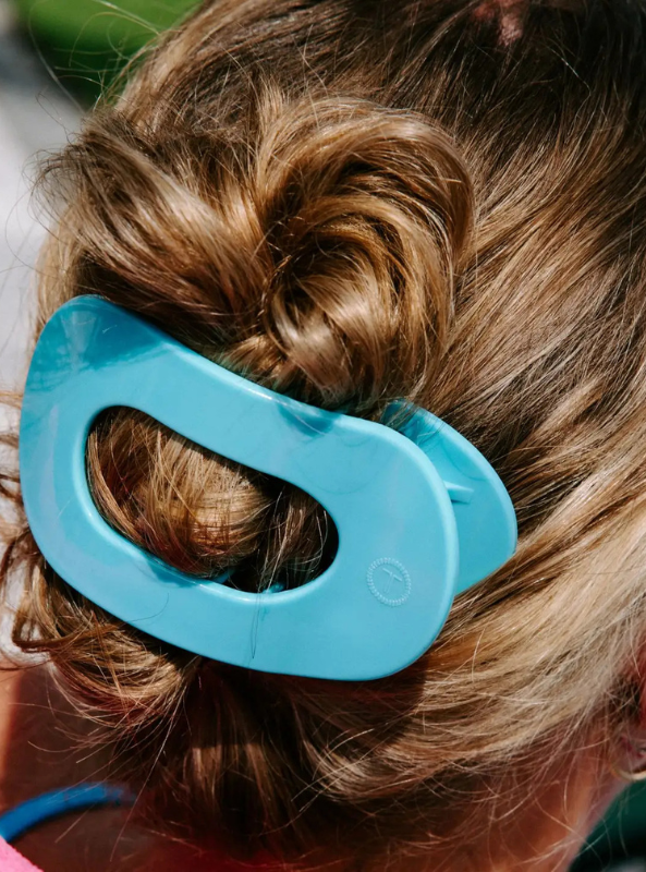 Summer Sky Large Flat Round Hair Clip - Tres Chic Boutique