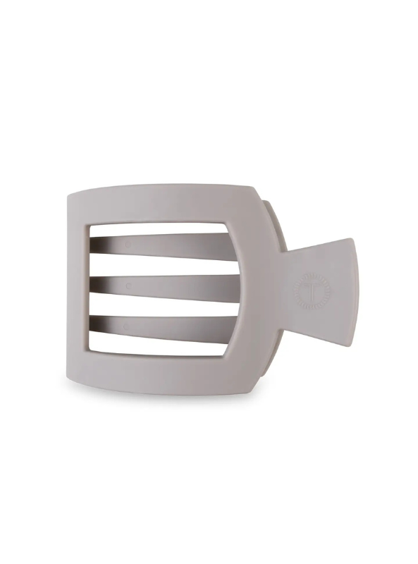 Silver Flames Large Flat Square Hair Clip - Tres Chic Boutique