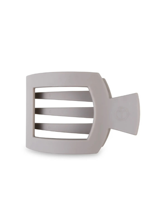 Silver Flames Large Flat Square Hair Clip - Tres Chic Boutique