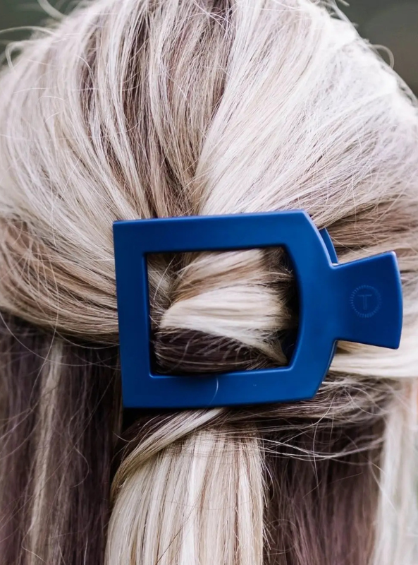 Midnight Rain Medium Flat Square Hair Clip - Tres Chic Boutique