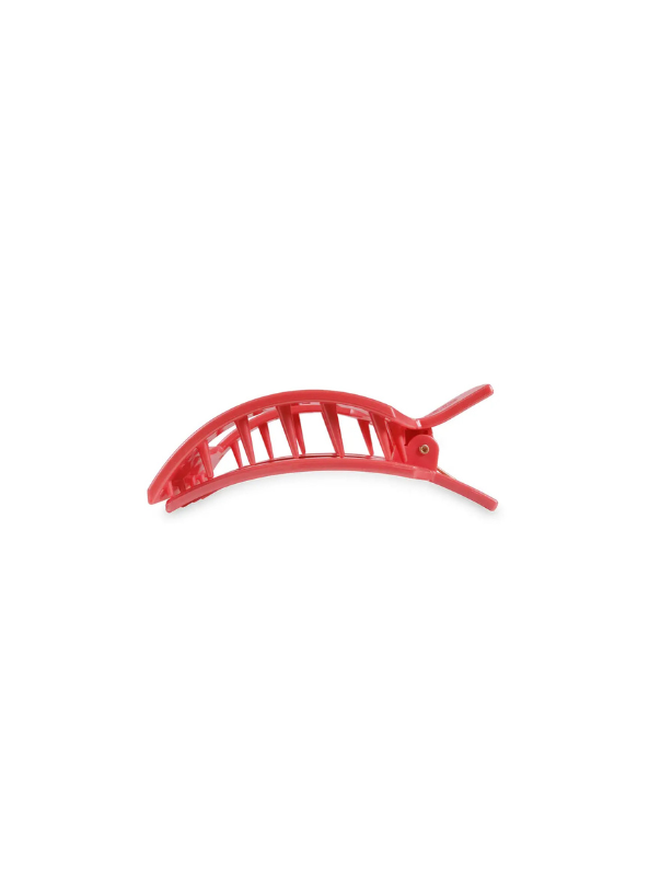 Calming Coral Small Flat Square Hair Clip - Tres Chic Boutique
