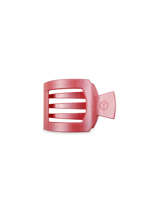 Calming Coral Small Flat Square Hair Clip - Tres Chic Boutique