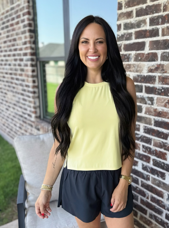 Rhone Apparel- Serene Tank- Yellow Dawn - Tres Chic Boutique
