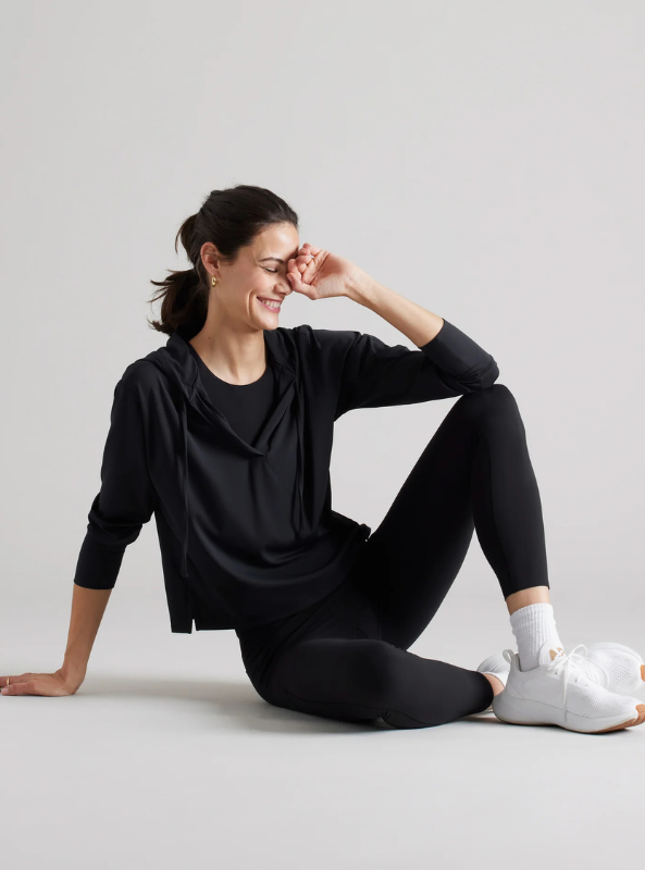 Rhone Apparel- Serene Hoodie- Black - Tres Chic Boutique