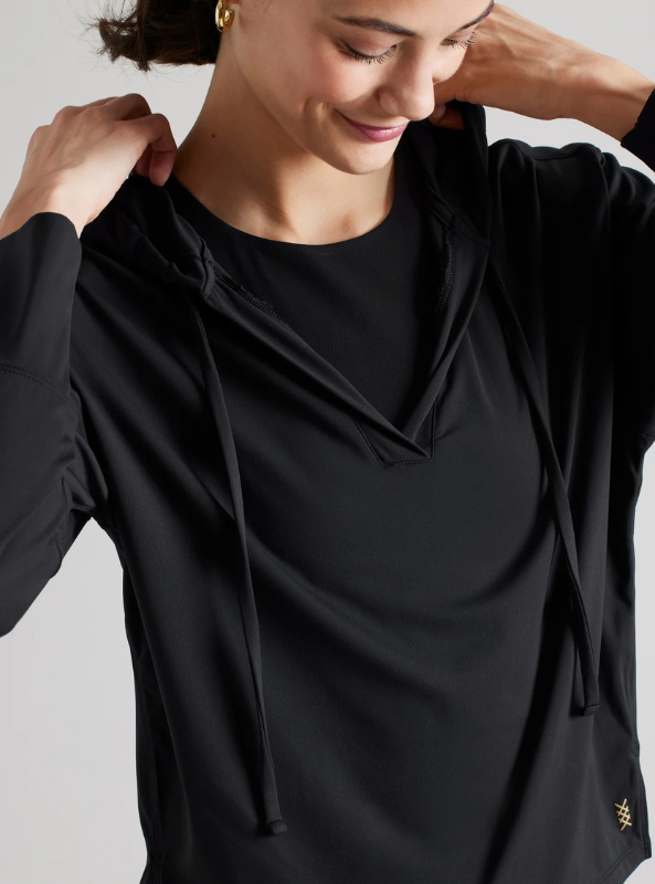 Rhone Apparel- Serene Hoodie- Black - Tres Chic Boutique