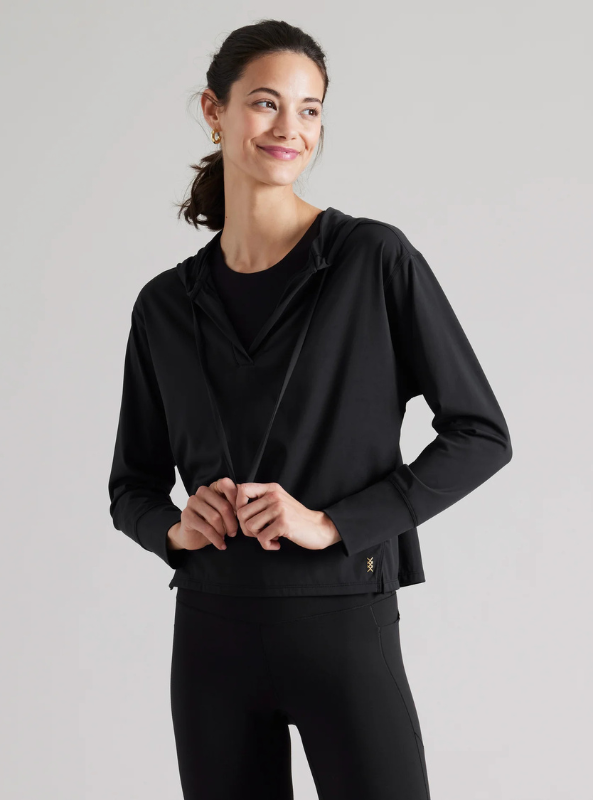 Rhone Apparel- Serene Hoodie- Black - Tres Chic Boutique