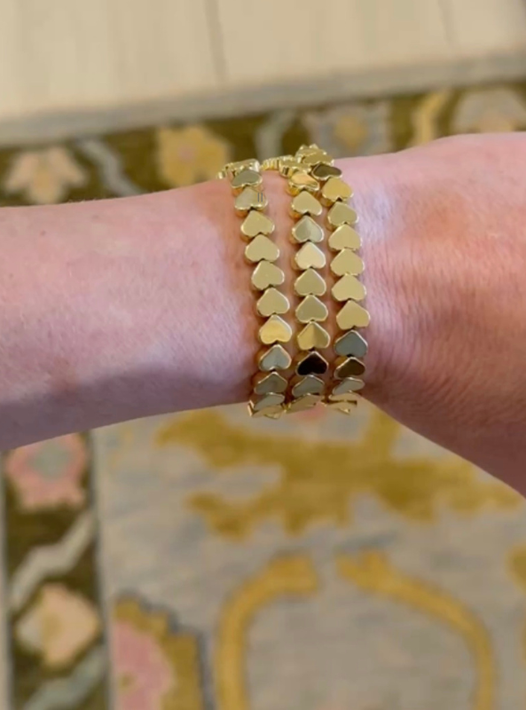 18K Gold Heart Bracelet