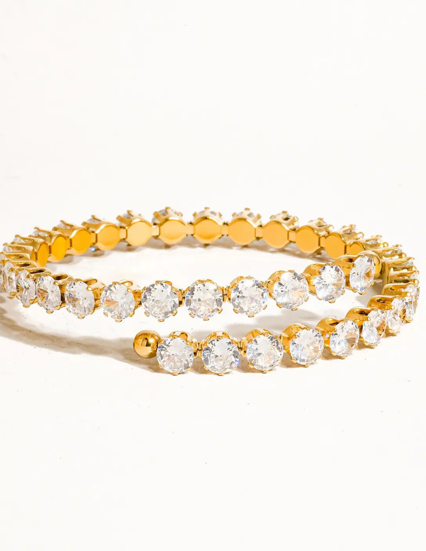 Maëlys 18K Gold Non-Tarnish Cz Glam Bracelet - Tres Chic Boutique