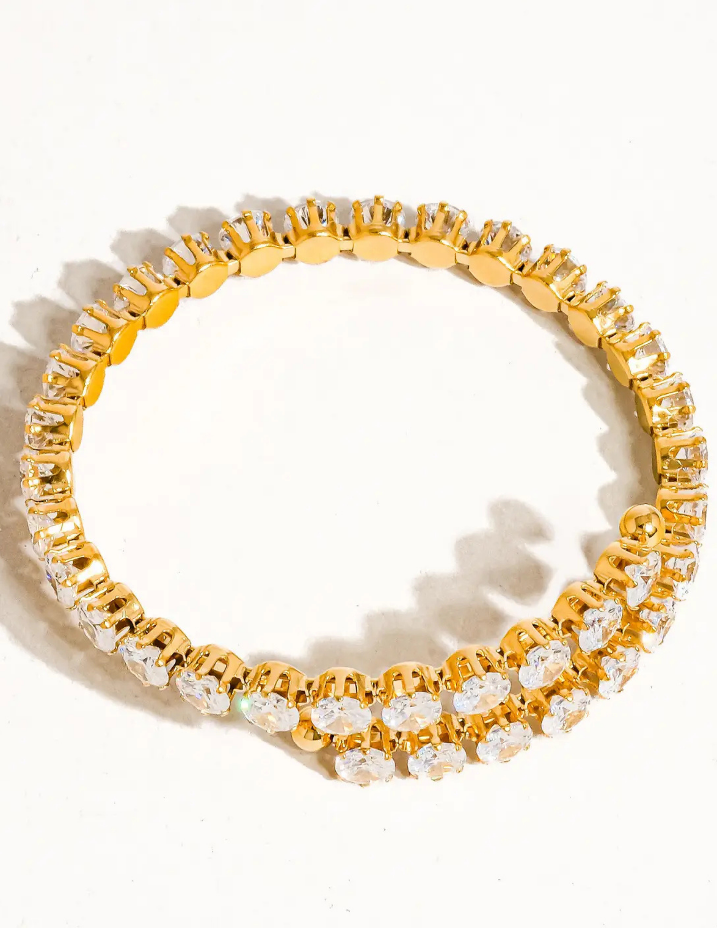 Maëlys 18K Gold Non-Tarnish Cz Glam Bracelet - Tres Chic Boutique