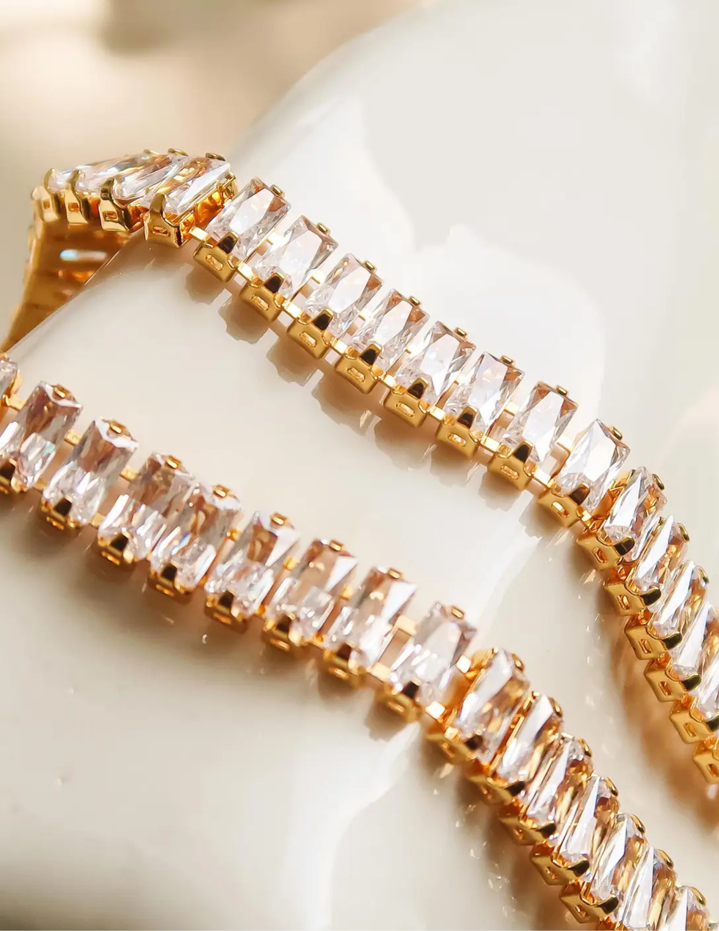 Rhodes 18K Gold Non-Tarnish Glam Cz Bracelet - Tres Chic Boutique