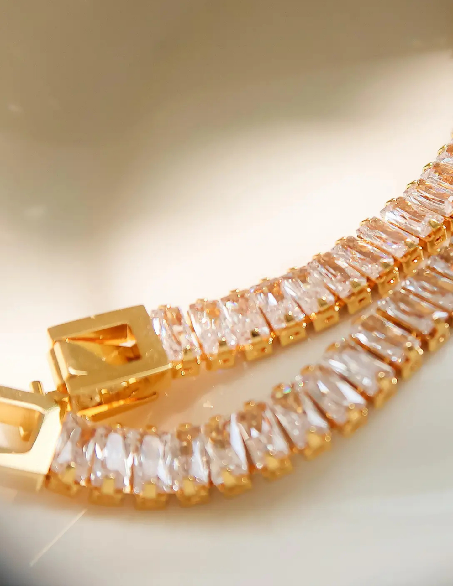 Rhodes 18K Gold Non-Tarnish Glam Cz Bracelet - Tres Chic Boutique