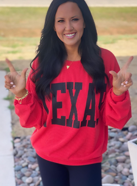 Red & Black Texas Graphic Sweatshirt