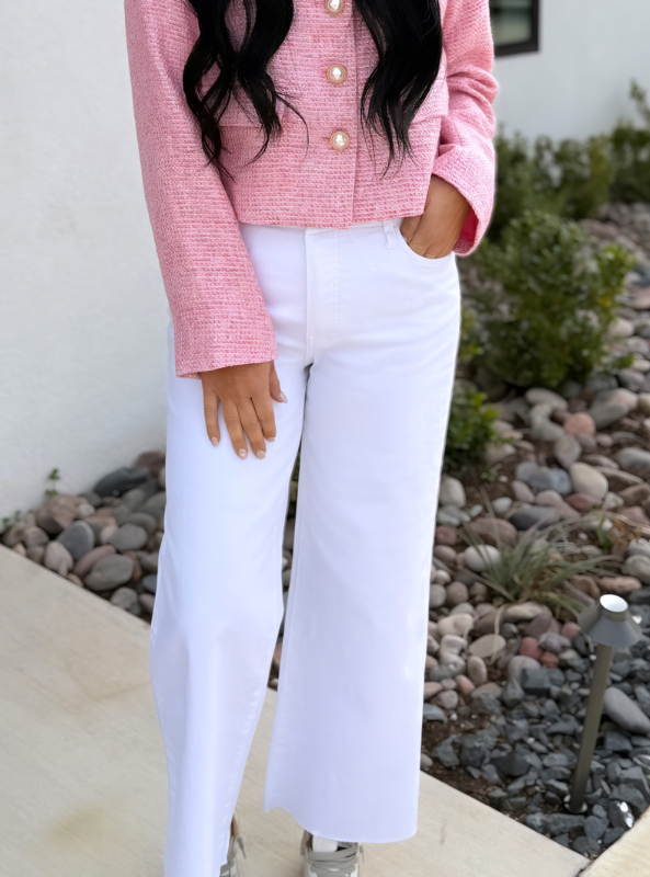 Meg High Rise- Optic White - Tres Chic Boutique