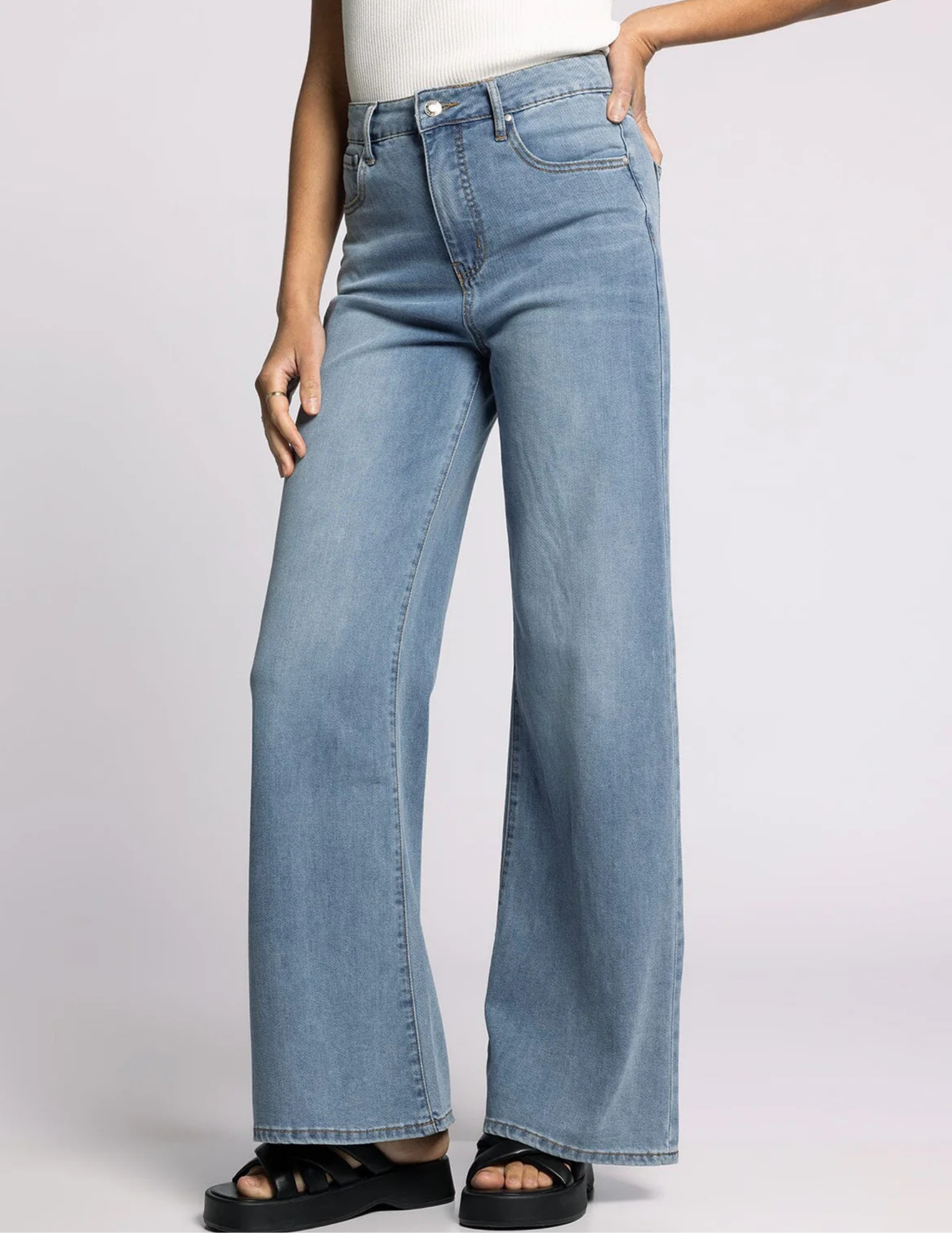 Taylor High Rise Wide Jean - Tres Chic Boutique