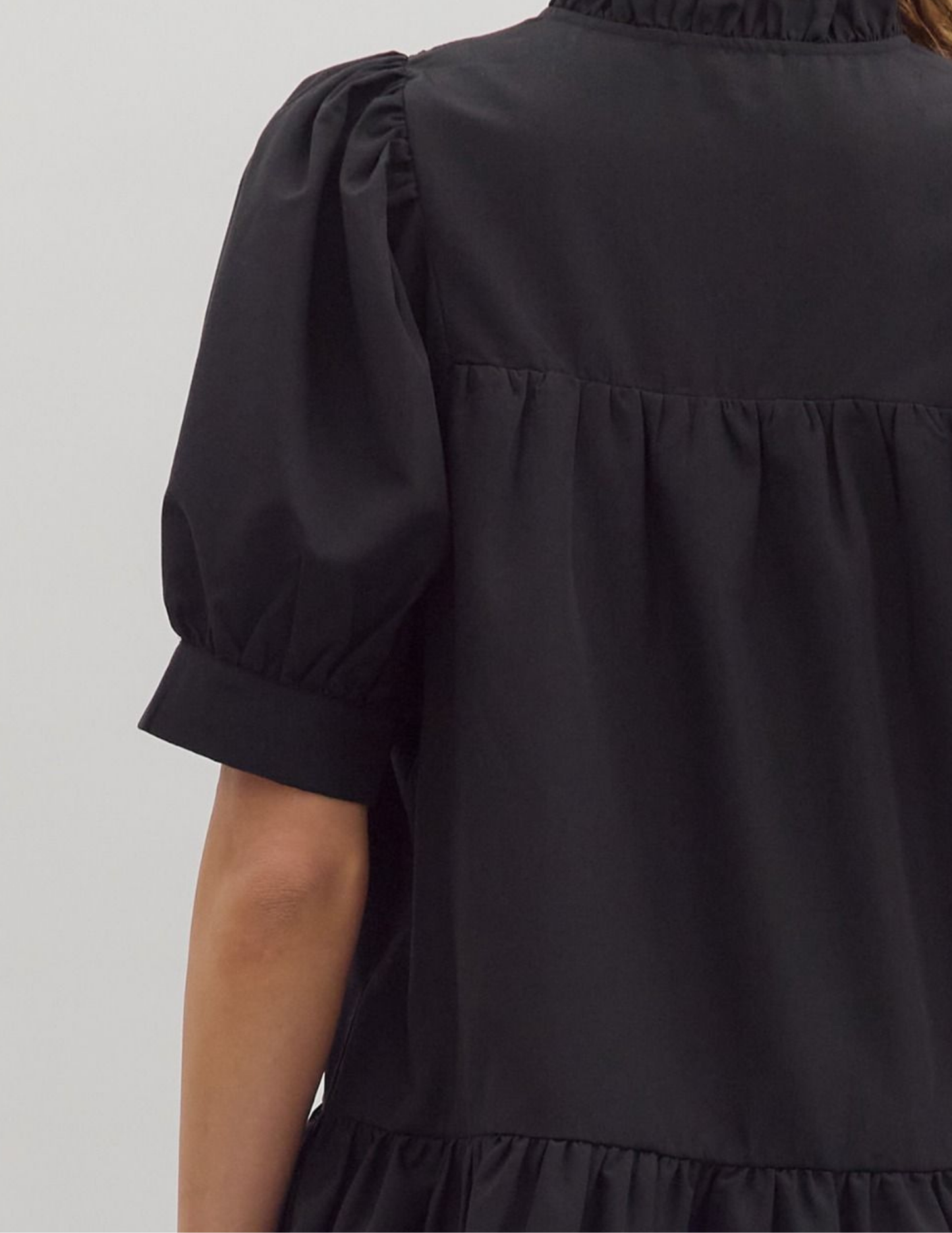 Anna Mini Black Dress - Tres Chic Boutique