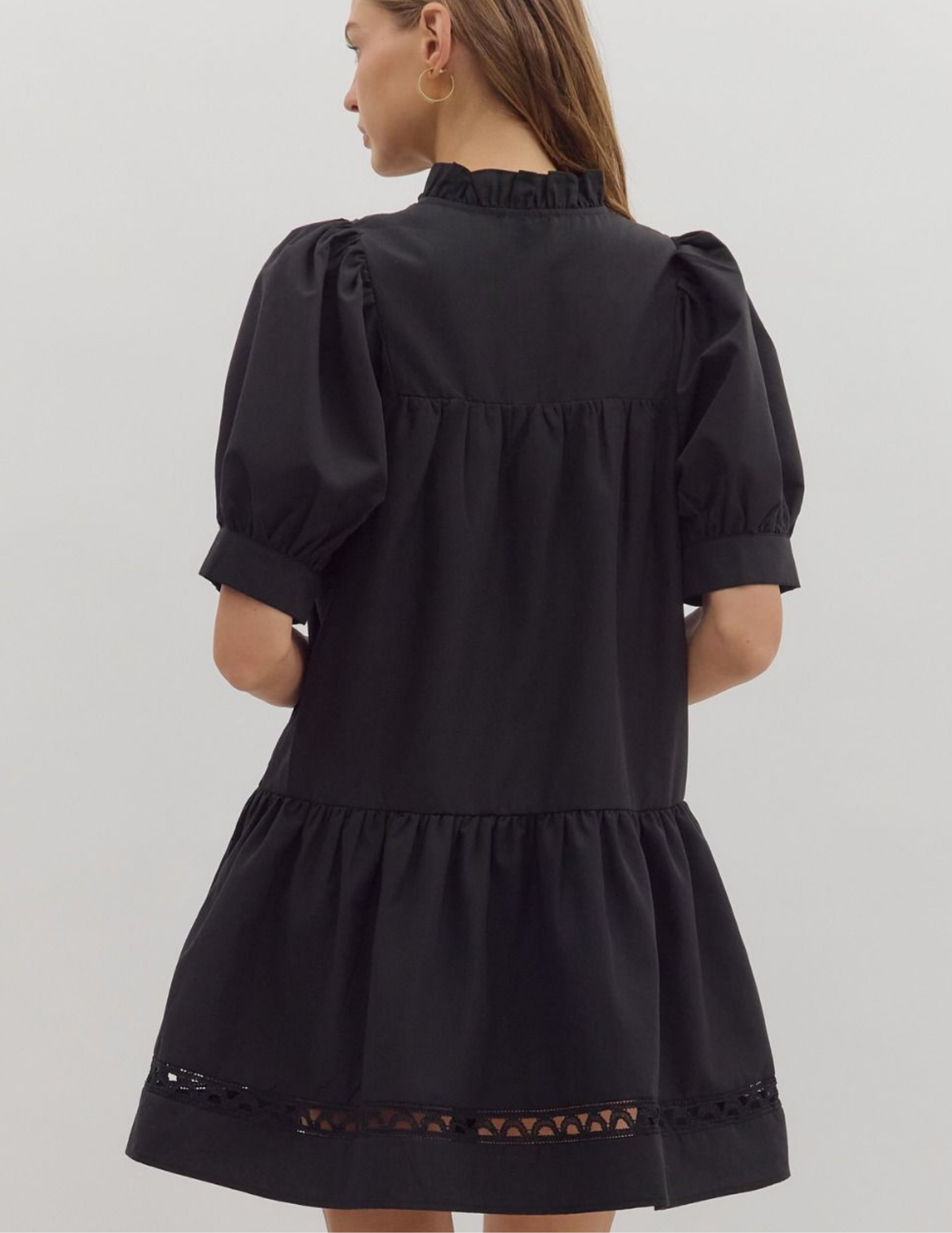 Anna Mini Black Dress - Tres Chic Boutique